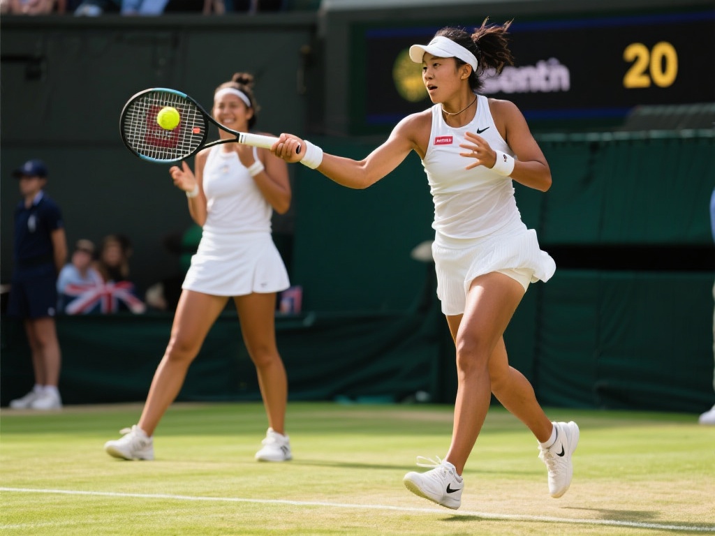 郑钦文完胜拉杜卡努 首次挺进草地赛四强