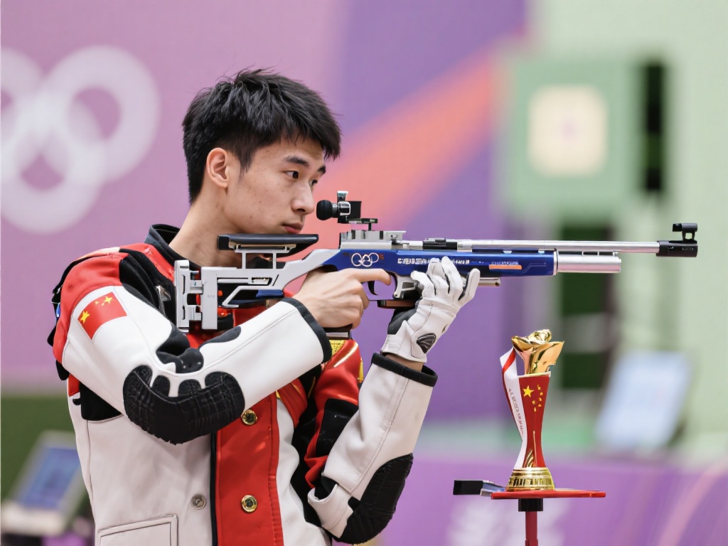 盛李豪斩获男子10米气步枪季军荣誉
