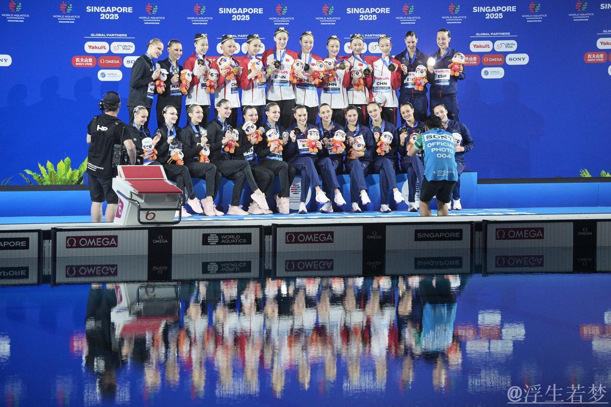 中国队赢得集体技术自选项目冠军 中国队赢得集体技术自选项目冠军